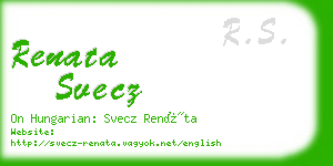 renata svecz business card